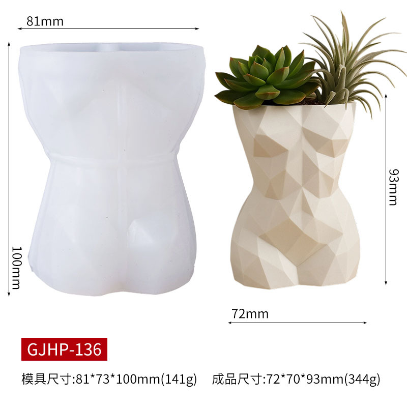 3D Geometric Female Body Flowe - Potsticker Mold review and price