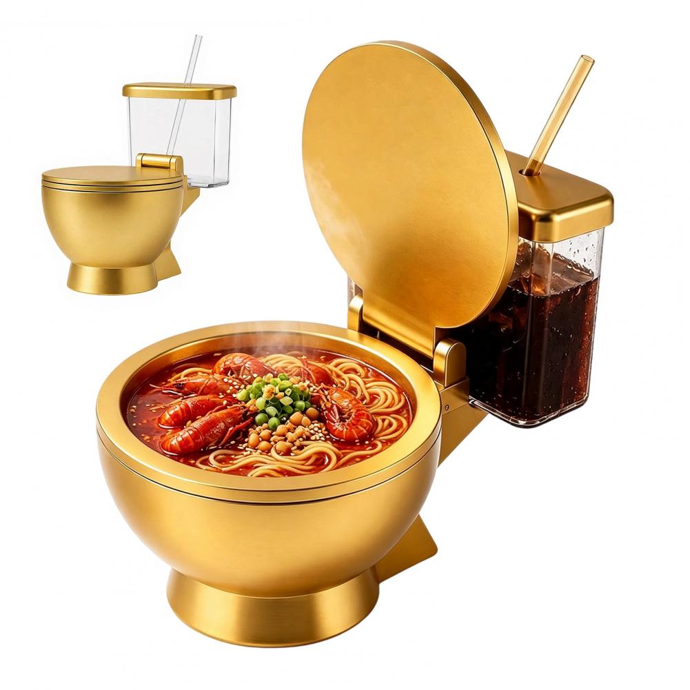 Toilet Shaped Ramen Bowl Set,  - Dim Sum Basket review and price